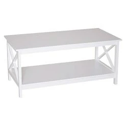 BAUHAUS Phönix Couchtisch Country L X B X H: 50 X 100 X 45 Cm, Weiß