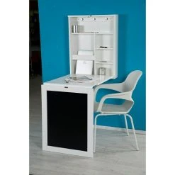 BAUHAUS Phönix Wandschreibtisch York L X B X H: 60 X 75,5 X 149 Cm, Weiß/Schwarz -BAUHAUS Shop 12 738