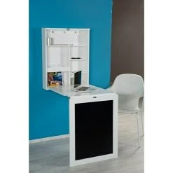 BAUHAUS Phönix Wandschreibtisch York L X B X H: 60 X 75,5 X 149 Cm, Weiß/Schwarz -BAUHAUS Shop 12 741