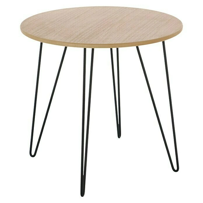 BAUHAUS Beistelltisch Ø X H: 48 X 45 Cm, Mitteldichte Holzfaserplatte (MDF) 2 BAUHAUS Beistelltisch Ø X H: 48 X 45 Cm, Mitteldichte Holzfaserplatte (MDF) – Bild 2