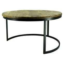 BAUHAUS Beistelltisch Ø X H: 63 X 38 Cm, Mangoholz