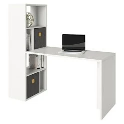 BAUHAUS Phönix Fortuna Regalschreibtisch Weiß, Anzahl Fächer: 6 Stk.