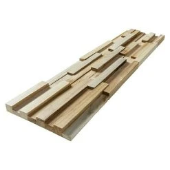 BAUHAUS Holzpaneel Fineline Teak, 510 X 140 X 20 Mm, 2 Paneele