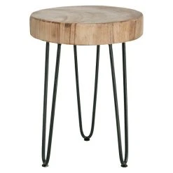 BAUHAUS Hocker Ø X H: 30 X 40 Cm, Natur/Schwarz