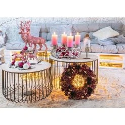 BAUHAUS Beistelltisch Ø X H: 36 X 41 Cm, Natur/Schwarz, Metall -BAUHAUS Shop 12 854