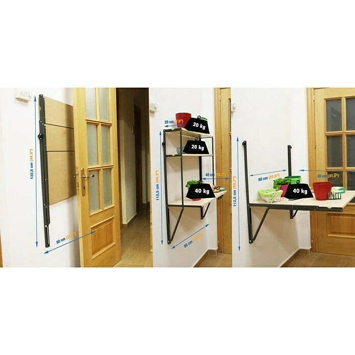 BAUHAUS Simonrack Simonflex Hängeregal L X B X H: 40 X 80 X 112,5 Cm, Einklappbar, Anthrazit/Ark 6 BAUHAUS Simonrack Simonflex Hängeregal L X B X H: 40 X 80 X 112,5 Cm, Einklappbar, Anthrazit/Ark – Bild 6