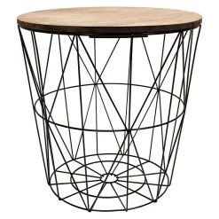 BAUHAUS Beistelltisch Ø X H: 39 X 39 Cm, Mitteldichte Holzfaserplatte (MDF), Dunkelbraun