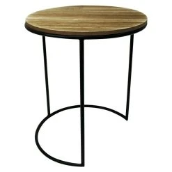 BAUHAUS Beistelltisch Ø X H: 34 X 41 Cm, Natur/Schwarz