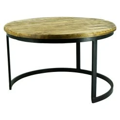 BAUHAUS Beistelltisch Ø X H: 77 X 42 Cm, Mangoholz