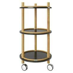 BAUHAUS Phönix Playboy Beistelltisch Carly Ø X H: 40 X 79,8 Cm, Schwarz, Anzahl Böden: 3 Stk.