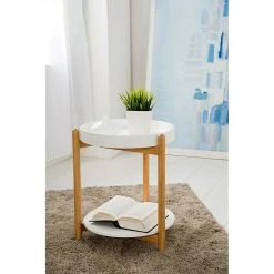 BAUHAUS Phönix Rubby Beistelltisch Ø X H: 40 X 45 Cm, Weiß -BAUHAUS Shop 12 922