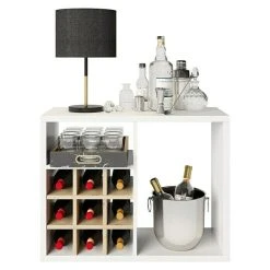 BAUHAUS Phönix Fortuna Beistelltisch L X B X H: 34 X 75,1 X 57,9 Cm, Weiß, Mit Bareinsatz