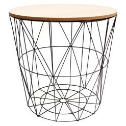 BAUHAUS Beistelltisch Ø X H: 39 X 39 Cm, Mitteldichte Holzfaserplatte (MDF), Hellbraun