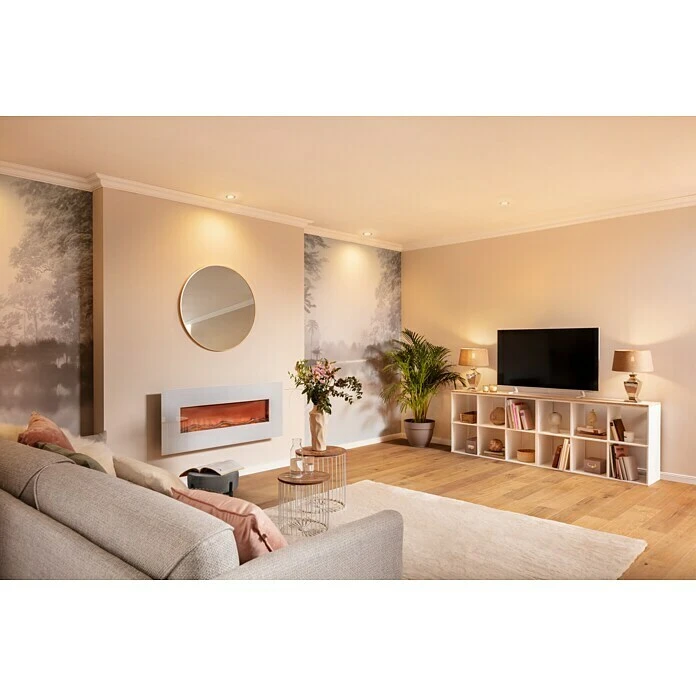 BAUHAUS Beistelltisch Ø X H: 35 X 37 Cm, Natur/Weiß, Mangoholz 5 BAUHAUS Beistelltisch Ø X H: 35 X 37 Cm, Natur/Weiß, Mangoholz – Bild 5