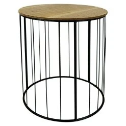 BAUHAUS Beistelltisch Rund Ø X H: 35 X 45 Cm, Holz, Braun