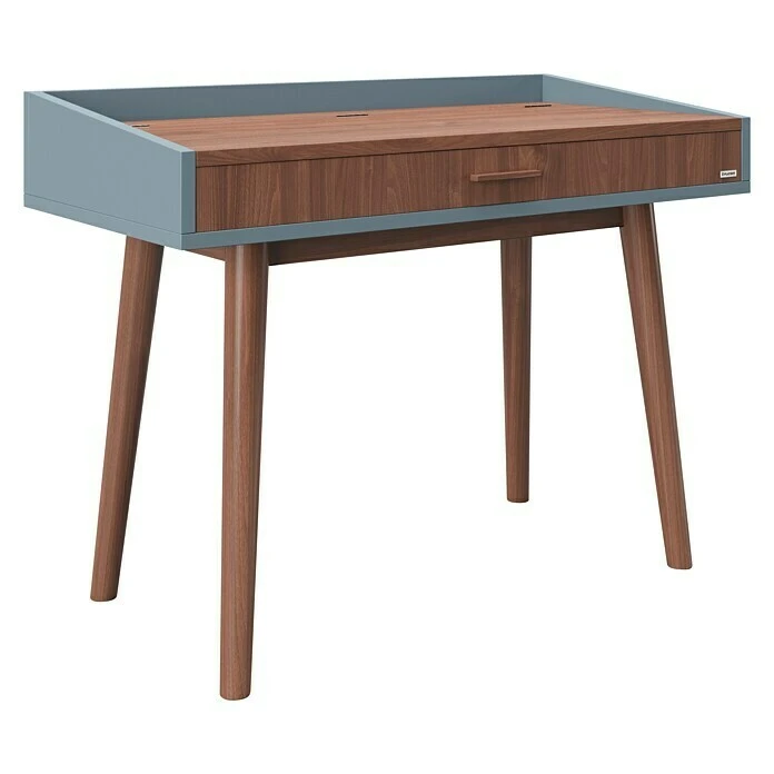 BAUHAUS Phönix Playboy Schminktisch Henriette L X B X H: 50 X 100 X 75 Cm, Nussbaum, Spiegel 2 BAUHAUS Phönix Playboy Schminktisch Henriette L X B X H: 50 X 100 X 75 Cm, Nussbaum, Spiegel – Bild 2