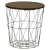 BAUHAUS Beistelltisch Korb Ø X H: 34 X 35 Cm, Dunkelbraun, Mitteldichte Holzfaserplatte (MDF)